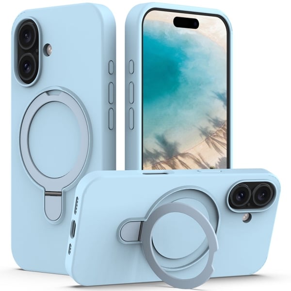 Silikonskal Kickstand MagSafe iPhone 16 Blå