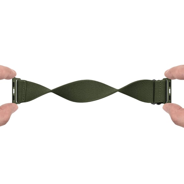 Elastiskt Nylonarmband Apple Watch Series 10 46mm Grön