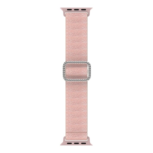 Elastiskt Nylonarmband Apple Watch Series 10 42mm Glitter Rosa
