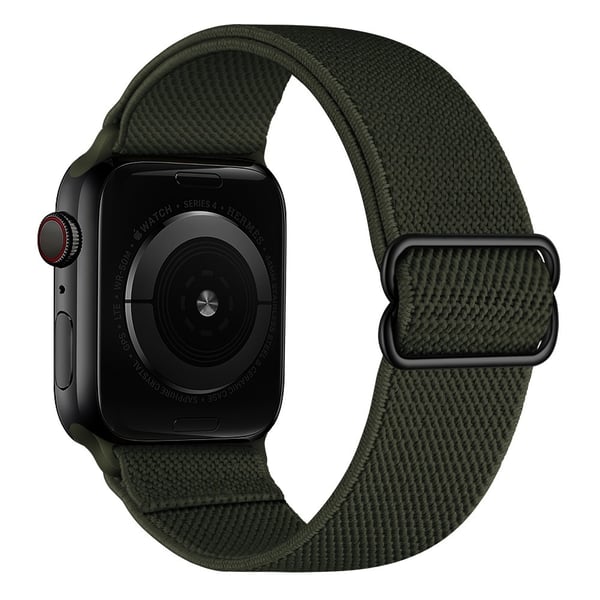 Elastiskt Nylonarmband Apple Watch Series 10 42mm Grön