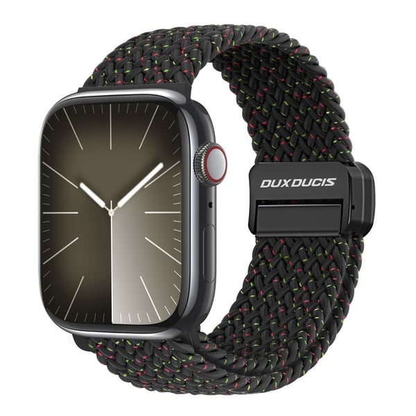 Dux Ducis Elastic Nylon Woven Armband Apple Watch Series 10 42mm Svart Unity