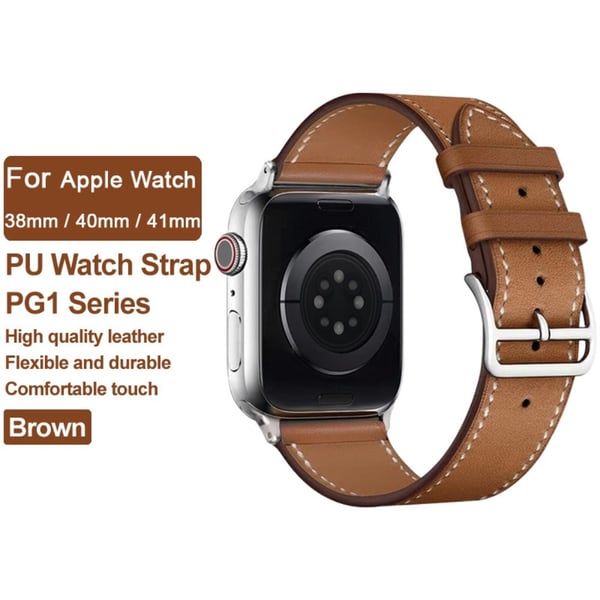 Imak Läderarmband Apple Watch Series 10 42mm Brun