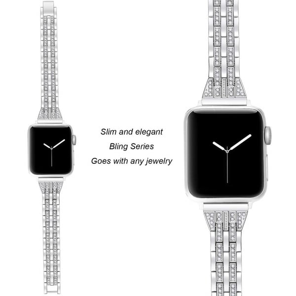 Slim Bling Bracelet Apple Watch Series 10 46mm Silver
