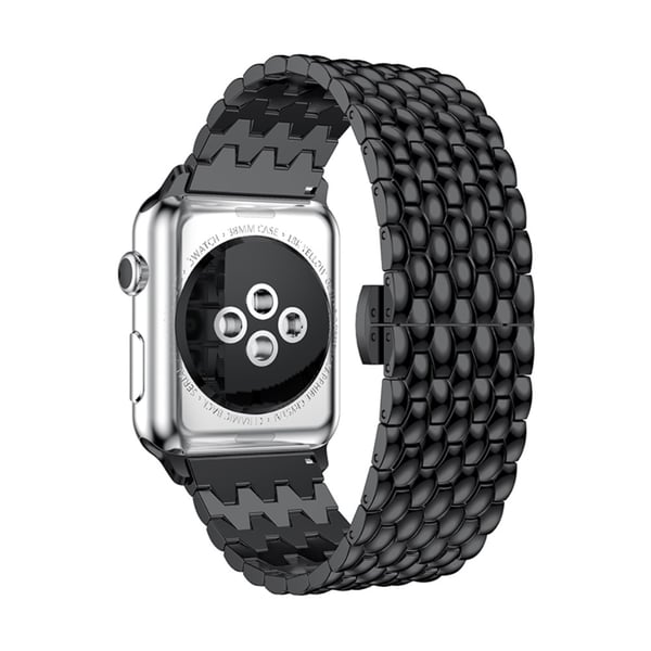 Metallarmband i Fjärilspänne Apple Watch Series 10 46mm Svart