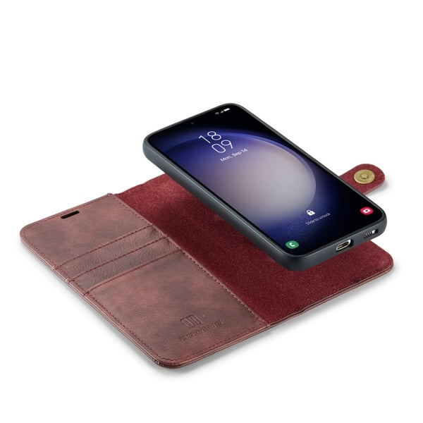 DG.MING 2-in-1 Magnet Wallet Samsung Galaxy S24 FE Red