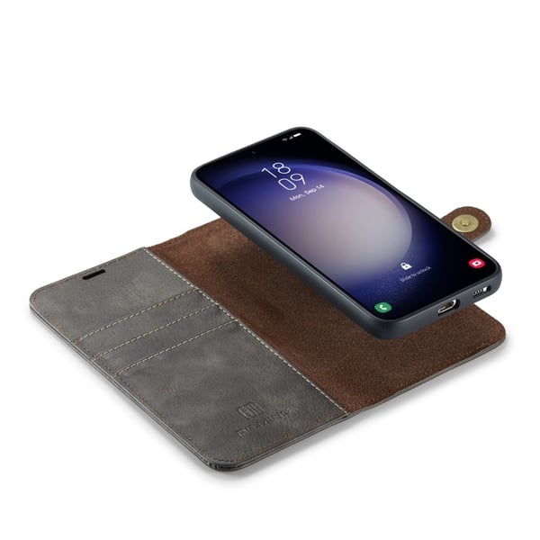 DG.MING 2-in-1 Magnet Wallet Samsung Galaxy S24 FE Brown