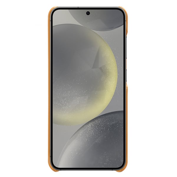 Läderskal Kortfack Samsung Galaxy S24 FE Cognac
