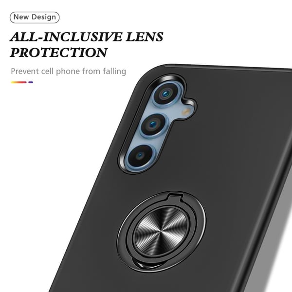Samsung Galaxy A16 Skal Med Magnetisk Ringhållare Svart