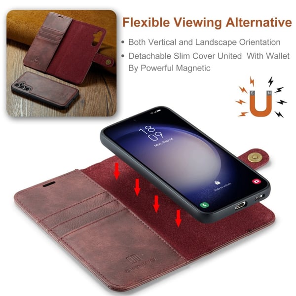 DG.MING 2-in-1 Magnet Wallet Samsung Galaxy A16 Red