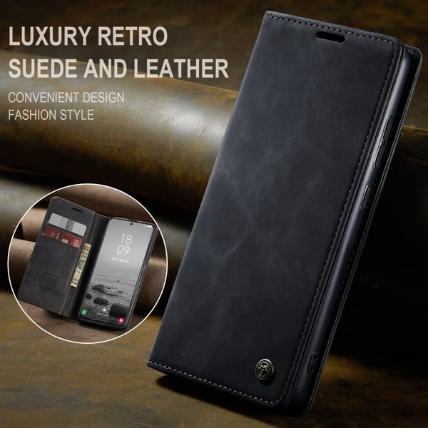 CaseMe Slim Plånboksfodral Samsung Galaxy S24 FE Svart
