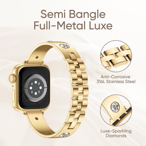 Bangle Bracelet Apple Watch Series 10 42mm Cross Silver