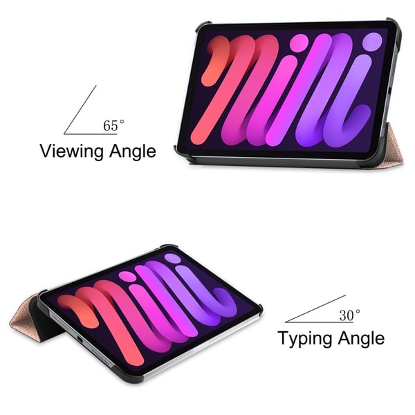 iPad Mini 7th Gen (2024) Fodral Tri-fold Rosa