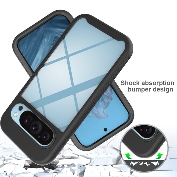 360 Full Cover Edge Case Google Pixel 9 Pro Svart