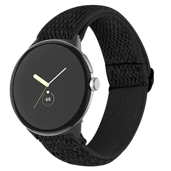 Vävd Nylonarmband Google Pixel Watch Svart
