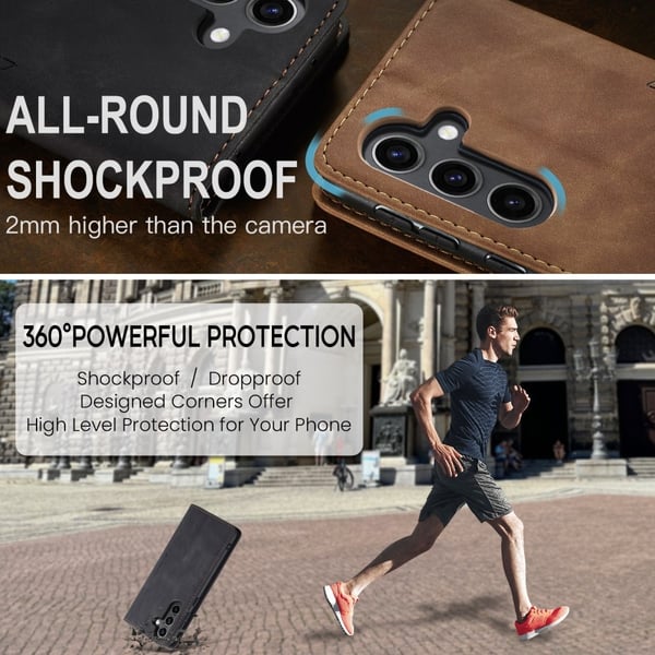 CaseMe Slim Plånboksfodral Samsung Galaxy S25 Plus Svart
