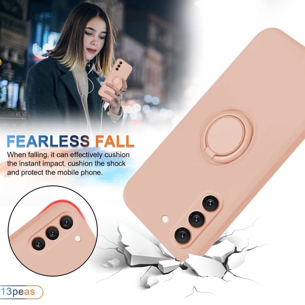 Samsung Galaxy S25 Skal Med Ringhållare Rosa