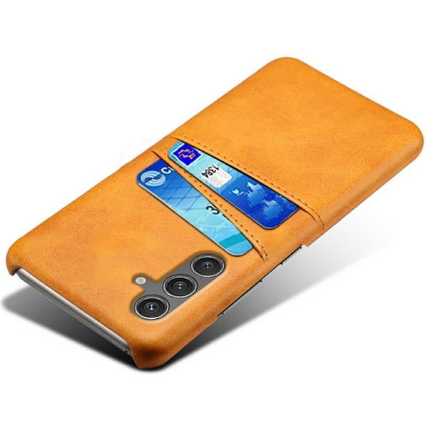 Läderskal Kortfack Samsung Galaxy S25 Cognac