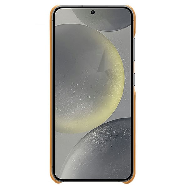 Läderskal Kortfack Samsung Galaxy S25 Cognac