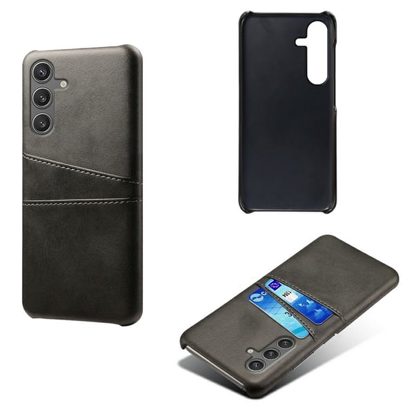 Läderskal Kortfack Samsung Galaxy S25 Svart