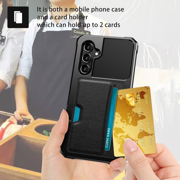 Armor Card Case Galaxy S25 Svart