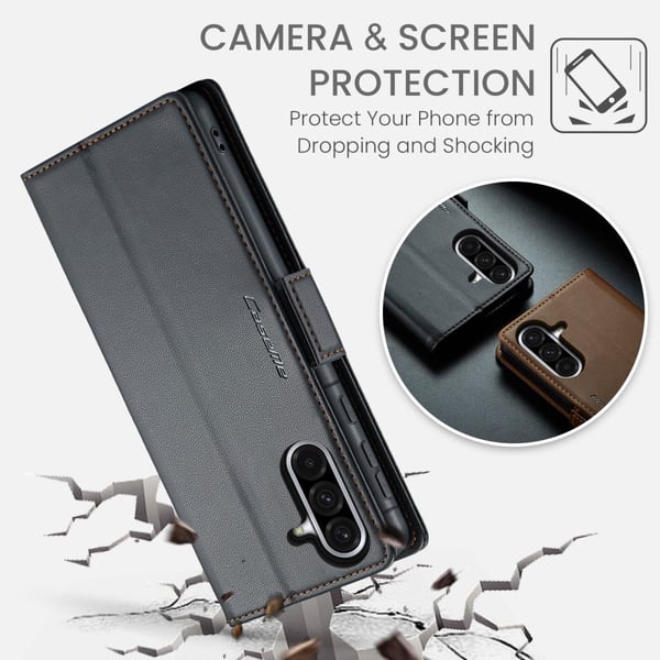 CaseMe Slim Plånboksfodral RFID-skydd Samsung Galaxy A56 Svart