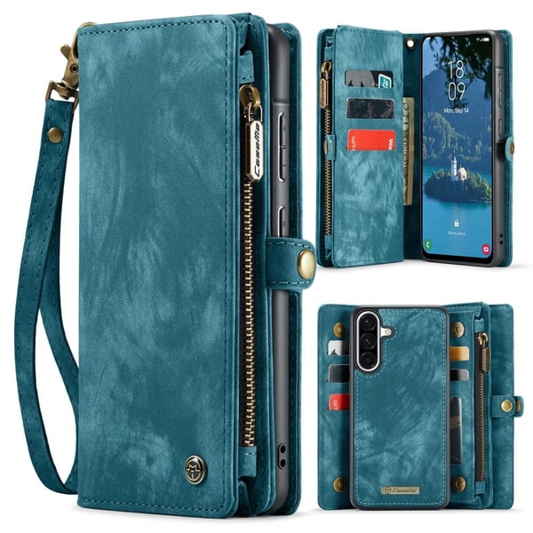 CaseMe Multi-Slot 2 i 1 Plånboksfodral Samsung Galaxy A56 Blå