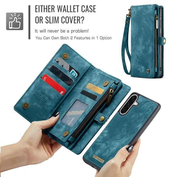 CaseMe Multi-Slot 2 i 1 Plånboksfodral Samsung Galaxy A56 Blå