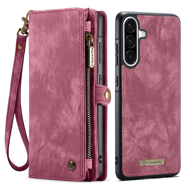 CaseMe Multi-Slot 2 i 1 Plånboksfodral Samsung Galaxy A56 Röd
