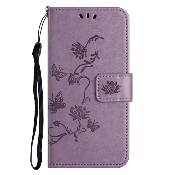 Läderfodral Fjärilar Samsung Galaxy S25 Edge Lila