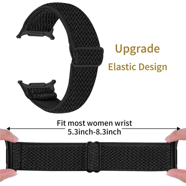 Vävd Nylonarmband Samsung Galaxy Watch Ultra (2025) Svart
