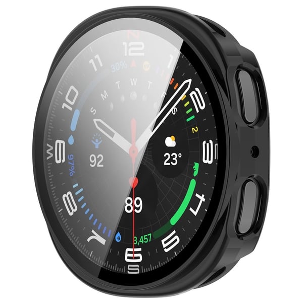 Skal Samsung Galaxy Watch 8 40mm Hårdplast + Glas Svart