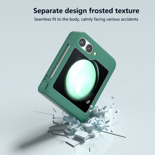 Hårdskal Gummerat Hinge Protection Samsung Galaxy Z Flip 7 FE Grön