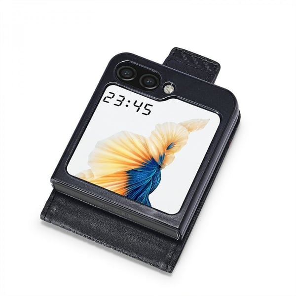 LC.IMEEKE Plånboksfodral Samsung Galaxy Z Flip 7 FE Kolfibertextur