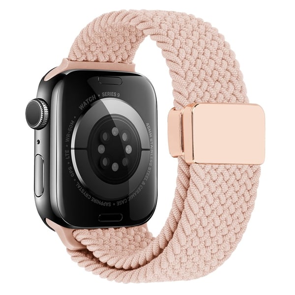 Elastiskt Vävd Nylonarmband Apple Watch Ultra 2 49mm Rosa