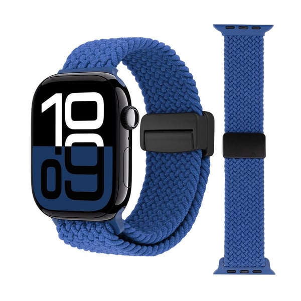 Elastiskt Vävd Nylonarmband Apple Watch 42/44/45mm Blå