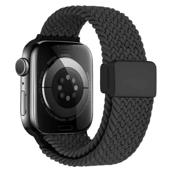 Elastiskt Vävd Nylonarmband Apple Watch 41mm Series 9 Svart