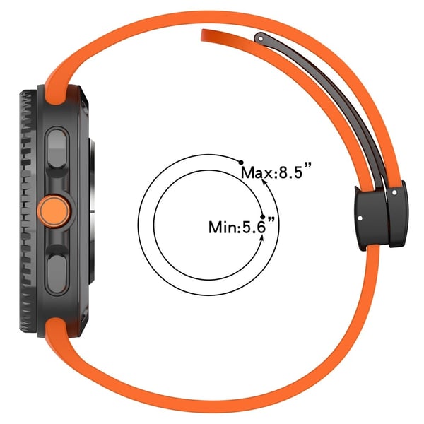 Magnetiskt Silikonarmband Samsung Galaxy Watch 8 Classic Svart