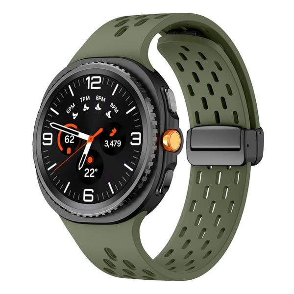 Silikonarmband Sport Samsung Galaxy Watch 8 44mm Grön