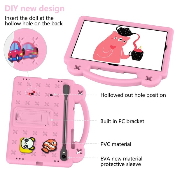 Stöttåligt EVA Skal Samsung Galaxy Tab S9 FE Kickstand Rosa