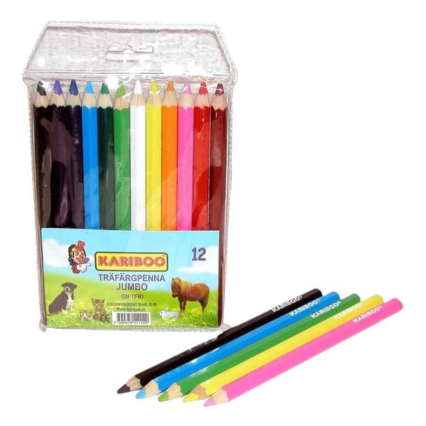 12 kpl - Puiset värikynät - Jumbo