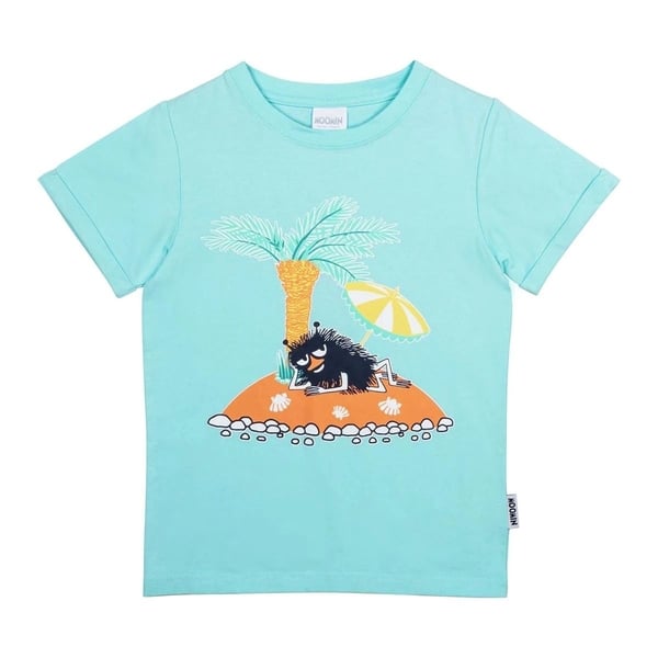 Mumin Solbadare-t-shirt ljusblå