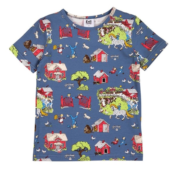 Emil i Lönneberga -  Lönneberga-t-shirt blå