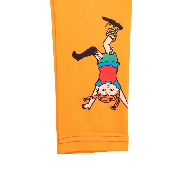 Pippi Langstrømpe leggings rød/orange