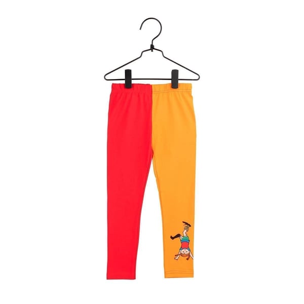 Pippi Langstrømpe leggings rød/orange