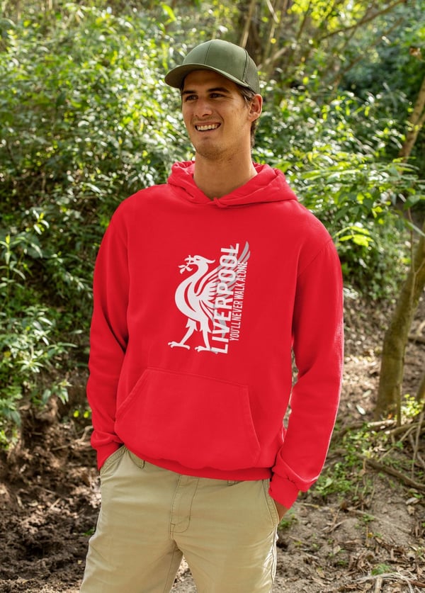 Liverpool huvtröja logo Hoodie Sweatshirt Never walk alone