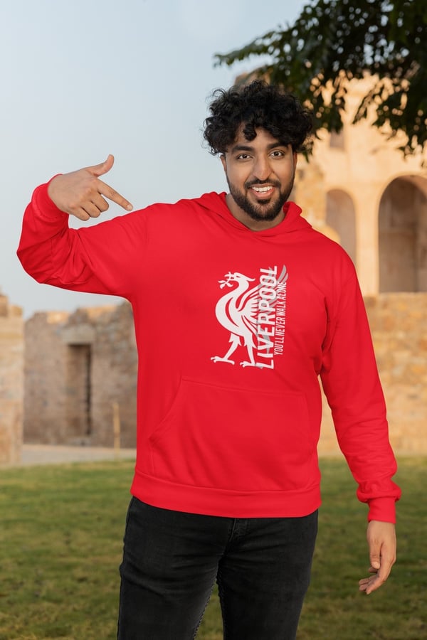 Liverpool huvtröja logo Hoodie Sweatshirt Never walk alone