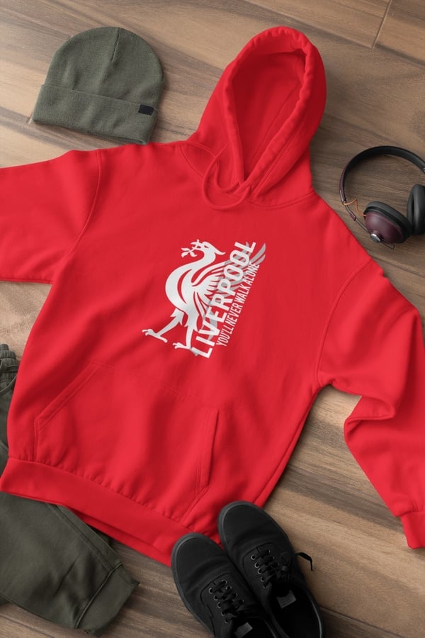 Liverpool huvtröja logo Hoodie Sweatshirt Never walk alone