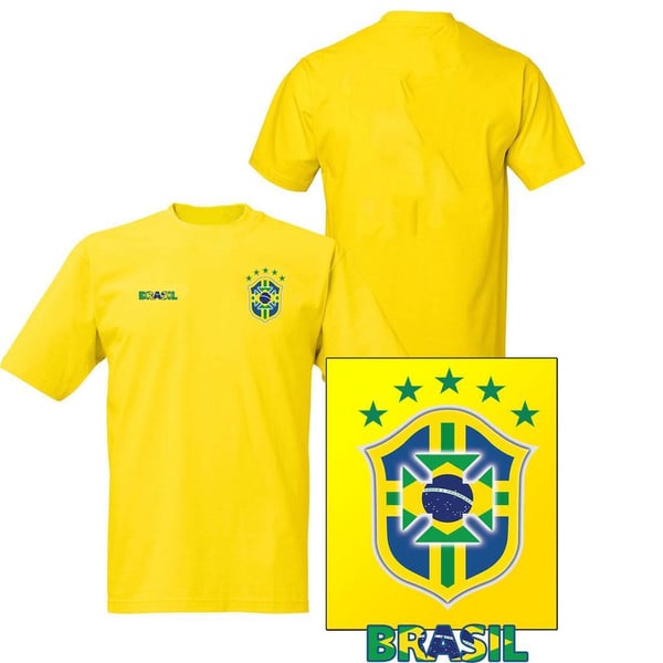 Brasilien stil fotbollströja i polyester VM 2026