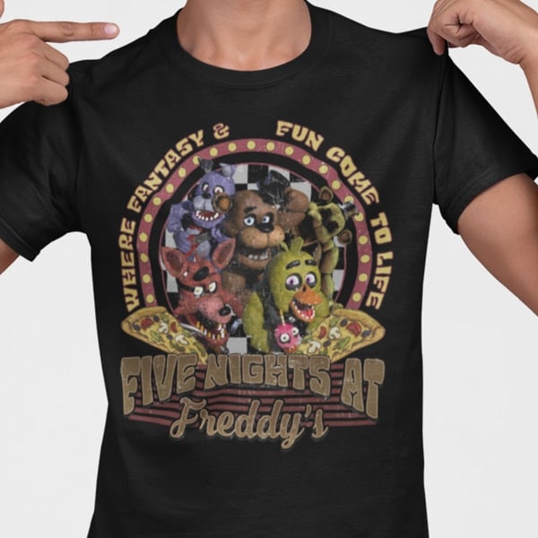 FNAF t-shirt med Freddy Fazbear