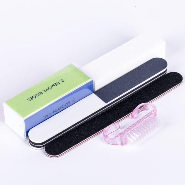 5-pack blandede filer, negletapesett, neglepleie, bufferfil